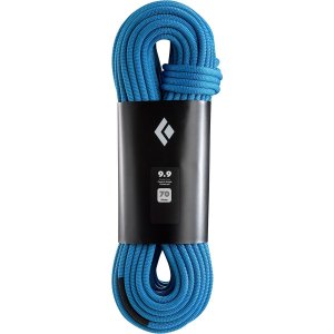 BLACK DIAMOND 9.9 Rock Climbing Rope | Durable Single Dynamic Rope | Smooth Handling | Reliable Performance for Sport & Indoor Climbing | Dual Blue | 60m