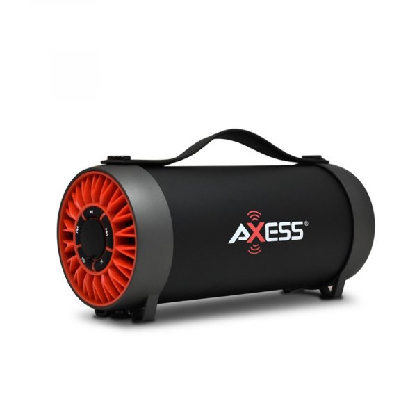 AXESS SPBT1056RD Portable Bluetooth Speaker w/USB FM AUX Rechargeable Battery