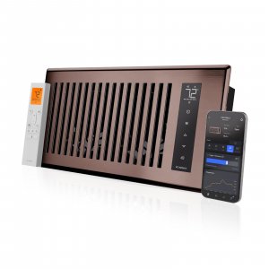 AC Infinity AIRTAP T4, Bronze Register Booster Fan for 4”x10” Openings