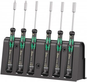 Wera 05118158001 Metric Precision Micro Nutdriver Set and Rack (6-Piece)