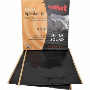 HushMat 10110 Ultra Speaker Kit (4) 6 x 12-Black Foil 2 Sq. Ft.