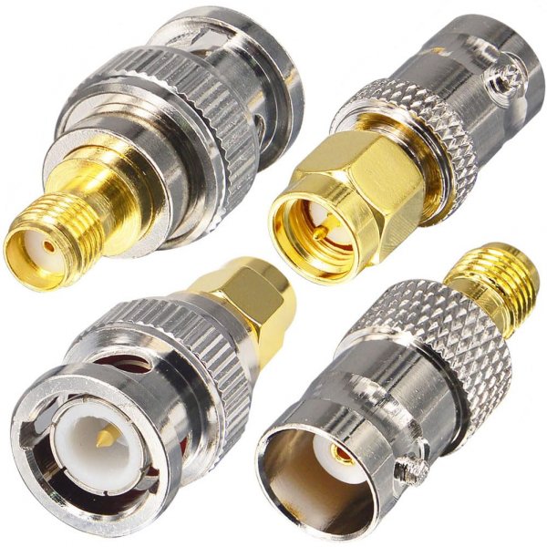 onelinkmore SMA to BNC Adapter Kits for SDR, Handheld Radios, Scanner, Walkie Talkie, Coaxial Adapter, 4 Pieces