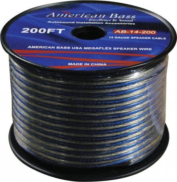 American Bass AB14200 200 foot 14 Gauge Speaker Wire