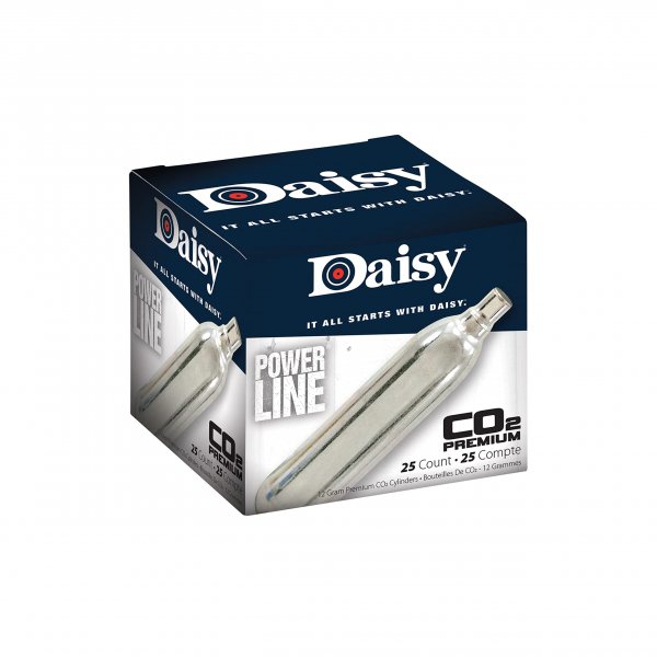 Daisy Outdoor Products 997025611 CO2 Cylinder 25 Count Silver 12gm