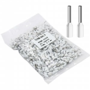 Fidioto AWG22 Wire Ferrules Terminals, 1000pcs AWG22 Terminal Connector Wire Insulated Cord Pin Ends Terminals for Electric, Industrial, Chemical Industry, Power Control System, etc.