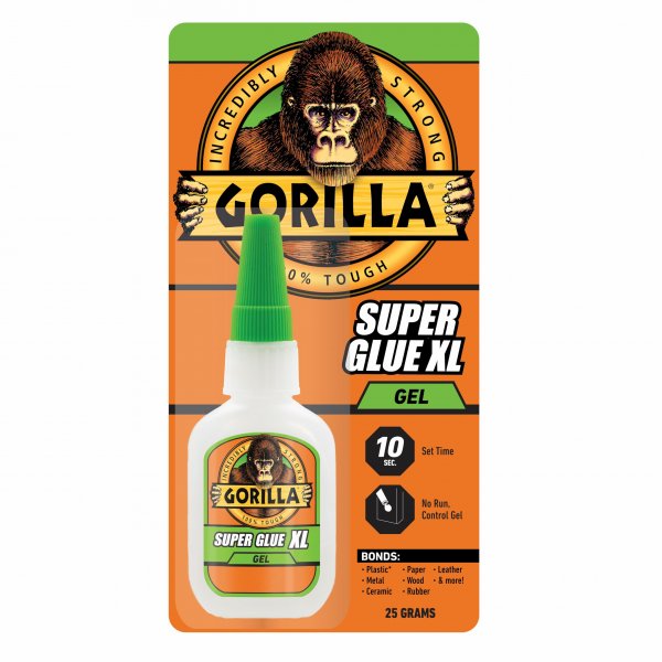 Gorilla Super Glue Gel XL, Clear 25g (Pack of 1) - Fast‑Setting, No‑Drip Control for Precise All‑Purpose Repairs