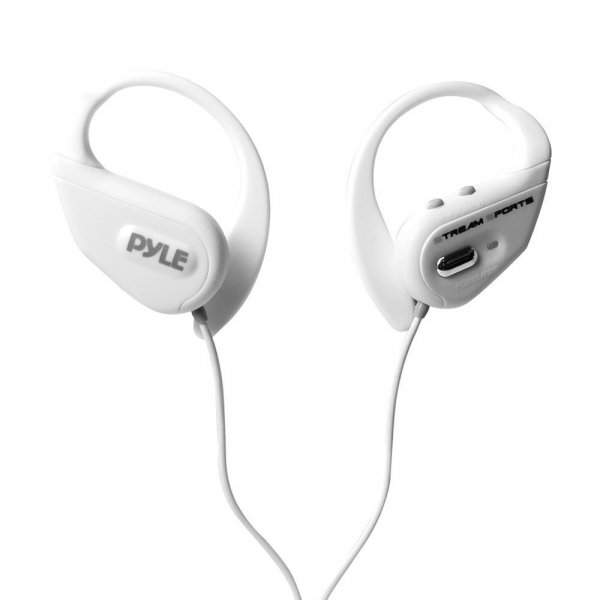 Pyle PWBH18WT Bluetooth Water Resistant Headphones Earbuds White