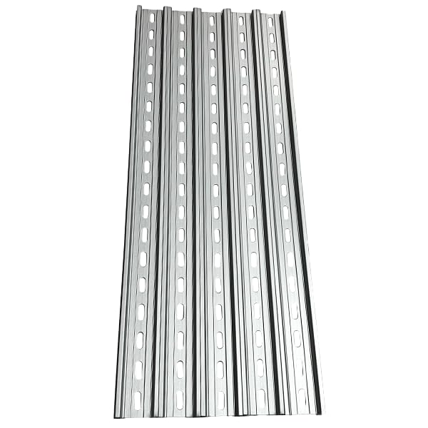 International Connector T&G 5 Pieces DIN Rail Slotted Aluminum RoHS 35mm Wide 7.5mm High (18")