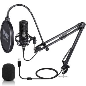 Pyle PDMIKT140 Desktop USB Podcast Microphone Kit