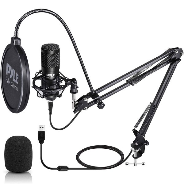 Pyle PDMIKT140 Desktop USB Podcast Microphone Kit