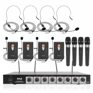 Pyle Pro PDWM8700 8 Mic Handheld VHF Wireless Mic System