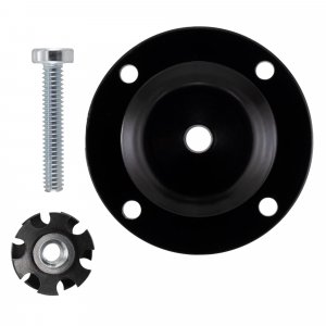RecPro Round Ladder Pad with Screw and Star Nut for RV Exterior Ladder (Black)