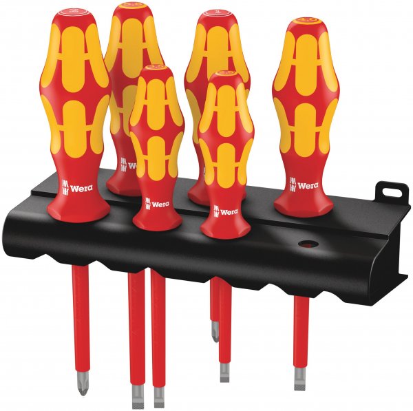 Wera 05006145001 Kraftform Plus 160i/6 Insulated Pro Screwdriver Set 6-Piece