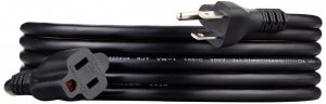 Amazon Basics Extension Cord, 10 Ft, 3 Prong Outlet Extender, Indoor, 13 Amps, 125V, Black