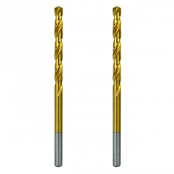Greycore Tools 5/16 Inch x 6 Inch Cobalt Aircraft Extension Bit – 2 Pack M35 Cobalt Drill Bit, Industrial Titanium Coating – Drill Bits for Steel, Hard Metal, Cast Iron, Wood, Plastic (5/16" x 6")