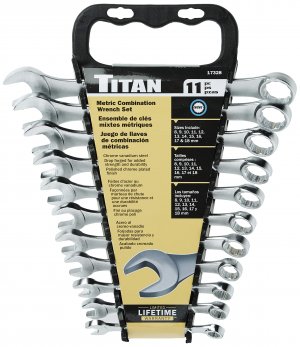 Titan 17328 Metric Raised Panel Combination Wrench Set  11 Piece Set