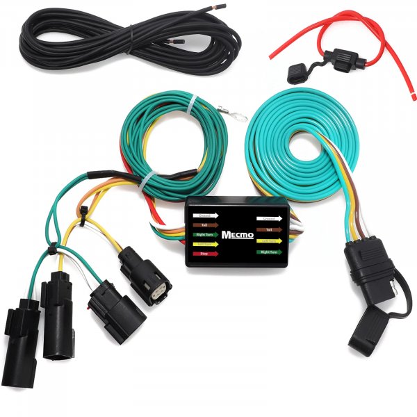 MECMO 4-Pin Trailer Wiring Harness 56327 for 2015-2024 Ford Transit 150, 250, 350, HD, Vehicle-Side 4 Flat Trailer Towing Hitch Wire for Transit Cargo Van & Passenger Wagon Trailer Light T-Connector