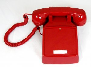 Cortelco 2500NDL-RD 250047-vba-ndl Red Desk Telephone No Dial