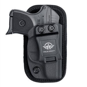 Ruger LCP 380 Holster,IWB Kydex Holster Fit: LCP 380 Auto⎜Inside Waistband Carry - Adj. Cant Retention⎜Cover Mag-Button⎜No Wear⎜No Jitter (Black - with Pad, Right Hand Draw (IWB))