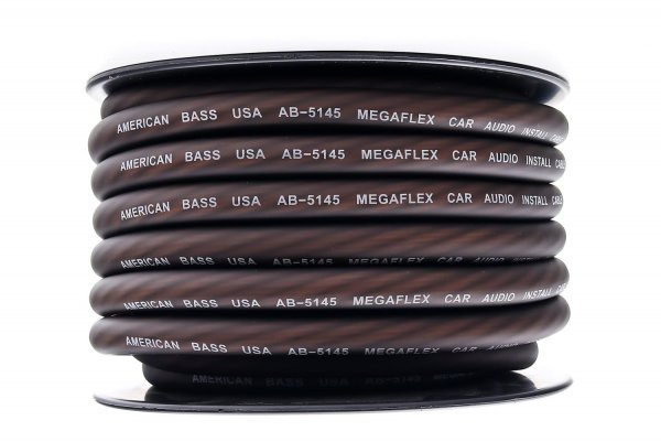 American Bass AB5145BLACK Power Wire 1/0 Gauge 50 Foot  Black