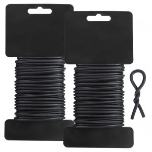 Tenn Well Garden Ties, 52 Feet 3.5mm Soft Garden Wire, Plant Twist Ties for Climbing Plants, Tomatoes, Climbing Roses, Trellises (2PCS X 26 Feet, Black)
