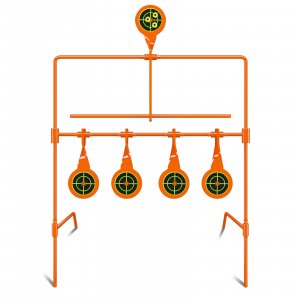 Highwild Air Gun Resetting Target Auto Reset Steel Target, Rated for .22 Caliber - Neon Orange