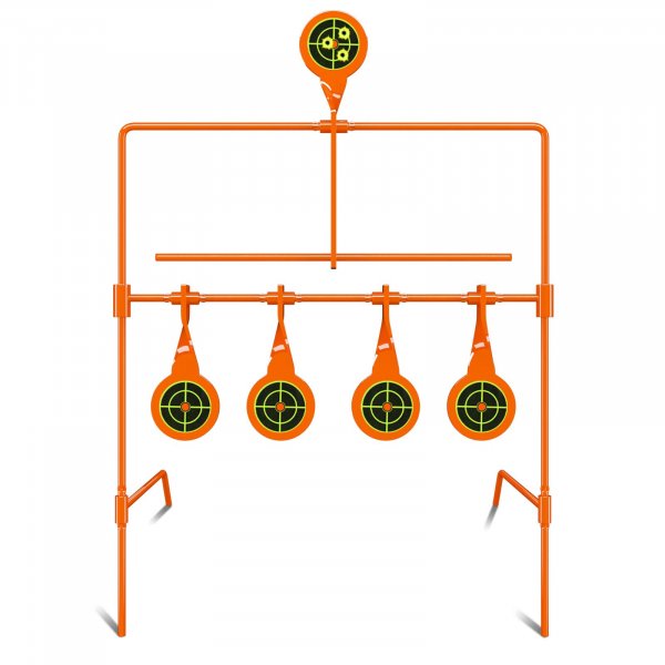 Highwild Air Gun Resetting Target Auto Reset Steel Target, Rated for .22 Caliber - Neon Orange