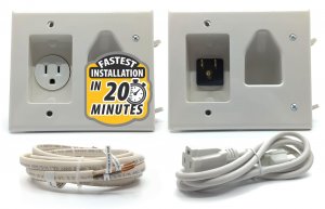 Datacomm Electronics 50-3323-WH-KIT Flat Panel TV Cable Organizer Kit