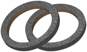 Nippon RING06CBK 6" MDF Speaker Rings with black carpeting (pair)
