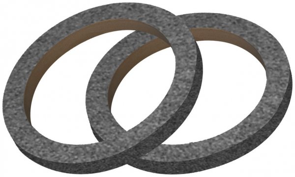 Nippon RING06CBK 6" MDF Speaker Rings with black carpeting (pair)
