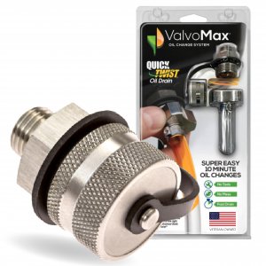 ValvoMax Oil Drain Valve – Quick Twist Oil Drain Plug for Mess-Free DIY Oil Changes – No Tools Required – M14-1.50 Thread Size – Veteran-Owned American Brand