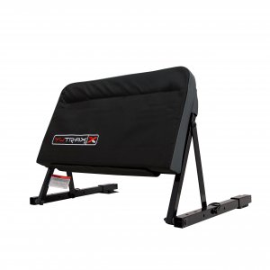 YUTRAX Universal Mount ATV Backrest, Heavy-Duty Steel Seat Frame, Adjustable Seat Back Positions, 2” Thick Cushion, Folds Down Flat When Not in Use, TX219