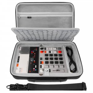 GEEKRIA Hard Shell Travel Case Compatible with Teenage Engineering EP-133 K.O. II/EP-1320/ EP-40 Riddim Reggae Sampler, Audio Sampler Carrying Bag (Dark Gray)