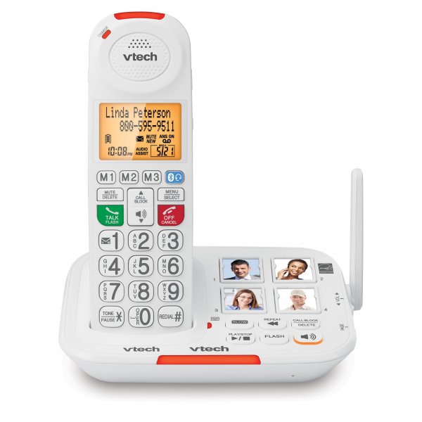 VTech VTSN5127 Amplified Cordless Answering System w/Big Buttons & Display