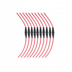 KOLACEN Automotive Car Inline Screw Type 5x20mm AGC Fuse Holder 16 Awg Wire (Pcak of 10)