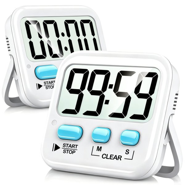 Antonki 2 Pack Digital Timer for Kids Classroom Kitchen Timers for Cooking