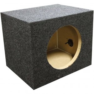 Q Power QSMPSQ12E Single 12" Sealed Car Subwoofer Box