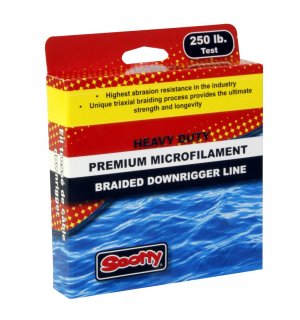 Scotty 2202K Premium Braided Fiber Downrigger Line 250lb Test  400 ft Spool