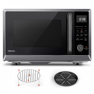 TOSHIBA Air Fryer Combo Microwave, 1.0 Cu.Ft, Black Stainless Steel