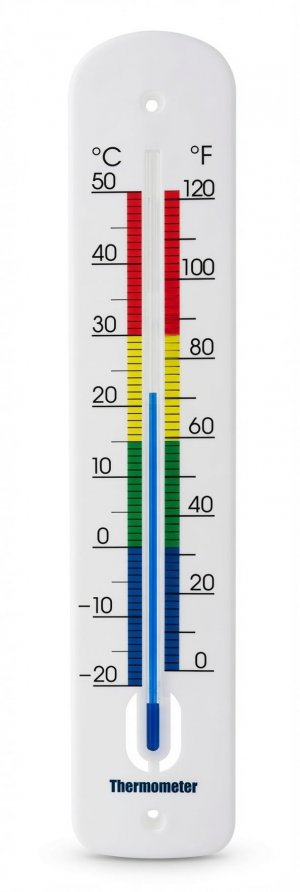 TERMOFLY 15 Inch Large Numbers Outdoor Thermometer - Waterproof Decorative Wall Thermometer, Big Easy Read Dial with °C/°F Scale, Accurate for Patio Garden Pool Home