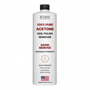 100% Pure Acetone Nail Polish Remover | Professional Quality | Easy To Use | Rapidly Removes Natural, Gel, Acrylic, shellac, and Glitter Nails | 8 Fl oz