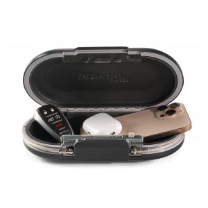 Master Lock Small Travel Safe with Cable, Gray Combination Lock Box, 5900D