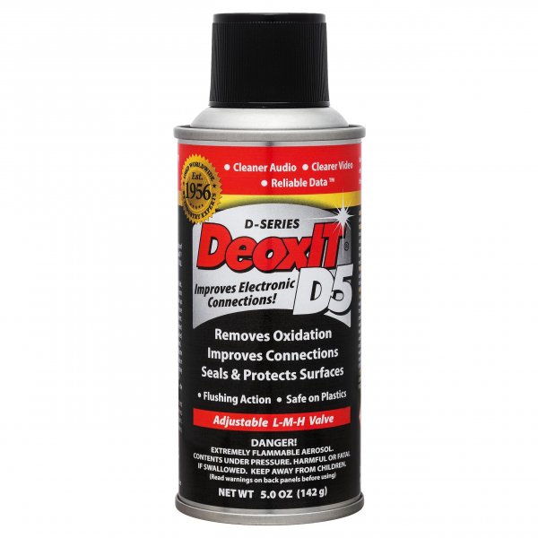 Hosa CAIG Laboratories D5S-6 CAIG DeoxIT Contact Cleaner, 5 Spray, 5 Oz