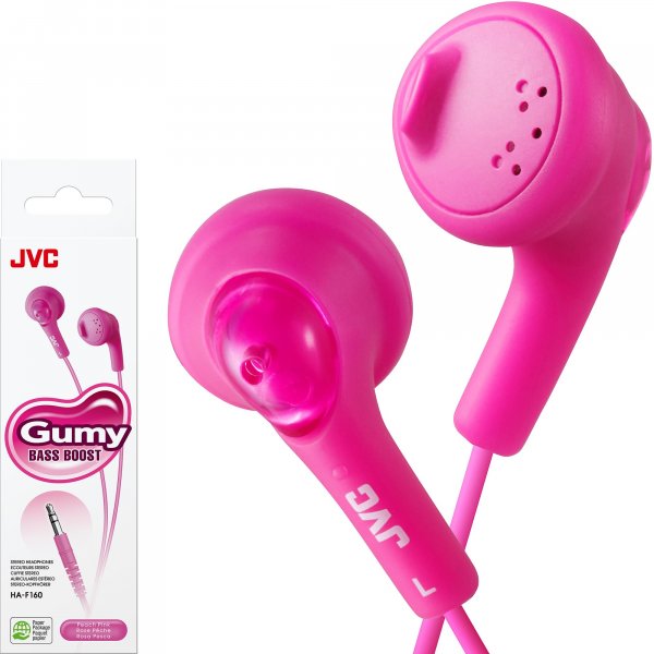 JVC HAF160P Gumy Earbuds (Pink)