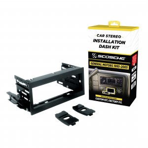 Scosche GM1483B Single DIN Dash Kit Compatible with Select 1995-05 Cadillac, Chevrolet and GMC Full Size Trucks - Car Stereo Radio Install Kit - Single DIN Radios Only - See Fit Guide in Images