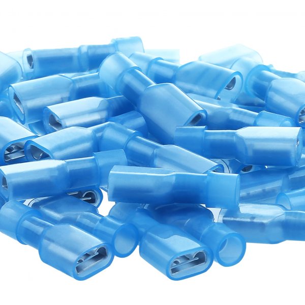 AIRIC Blue Female Spade Connector 16-14 AWG Disconnect Crimp Terminals