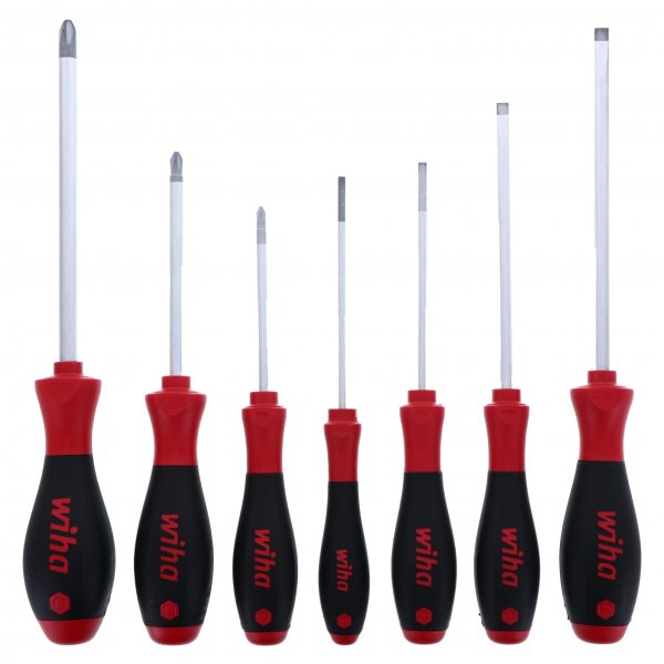 Wiha 30278 SoftFinish Slotted and Phillips Screwdriver Set – 7 Piece Set