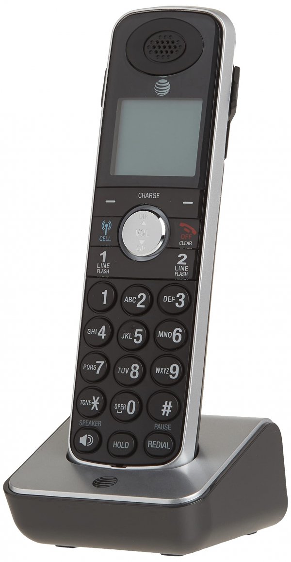 AT&T TL86009 DECT 6.0 2-Line Corded/Cordless Additional Phone Handset w/ BT