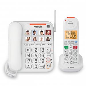 VTech VTSN5147 Amplified Corded/Cordless Answering System w/Big Buttons