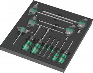 Wera 05150104001 9713 Foam Insert Hex Screwdriver Set 1, 12 Pieces